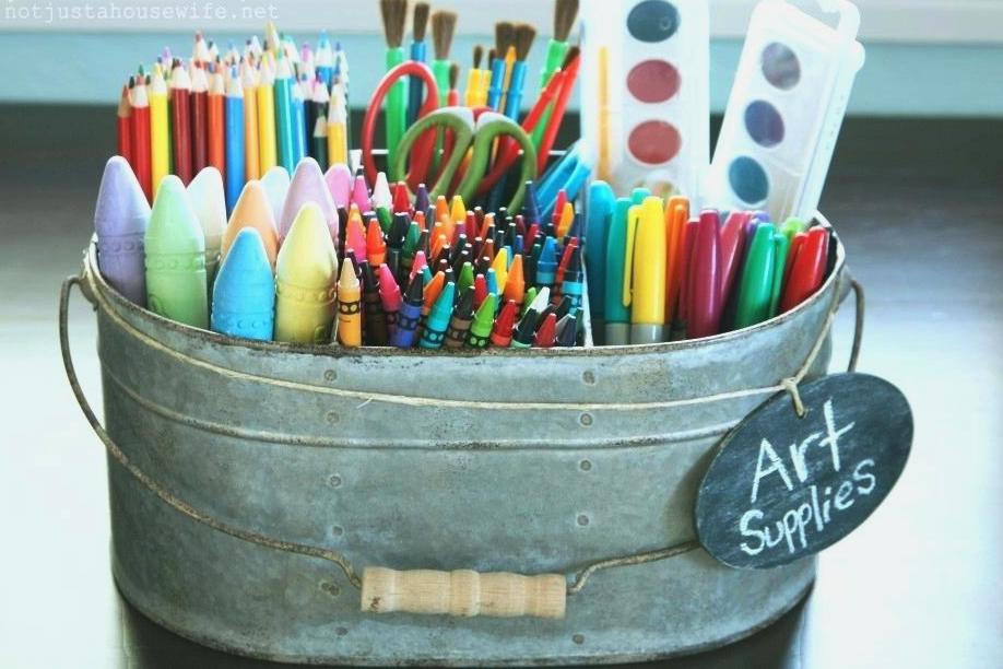 20 Nifty Ways to Store and Organise Kids’ Art Supplies