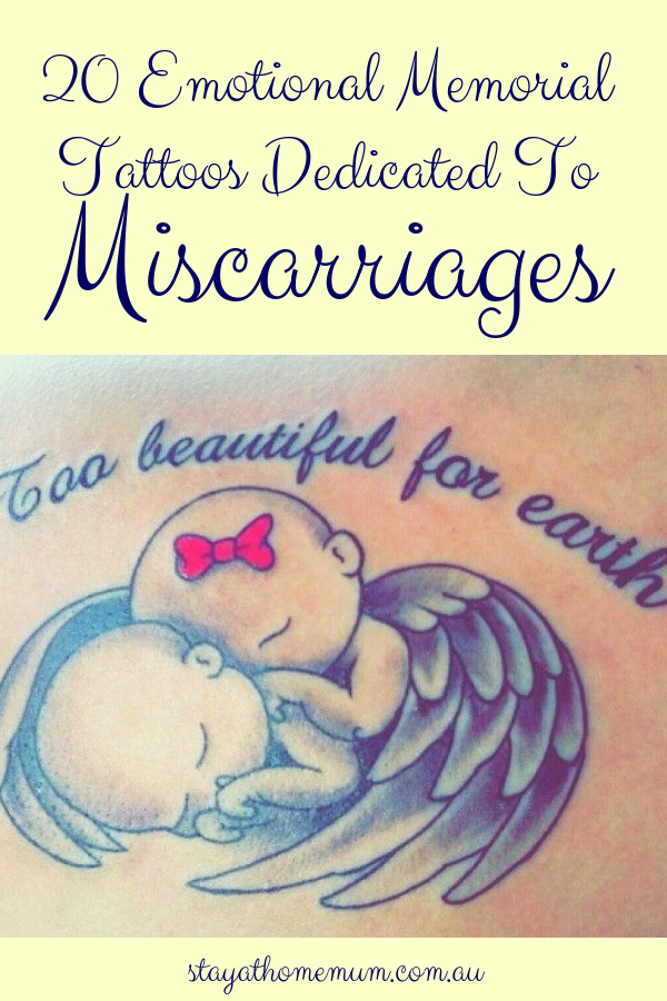 20 Emotional Memorial Tattoos Dedicated To Miscarriages | Stay At Home Mum