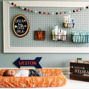 20 Pretty and Practical Nappy Change Station Ideas