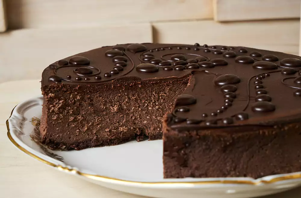 Naughty Chocolate-on-Chocolate Cheesecake