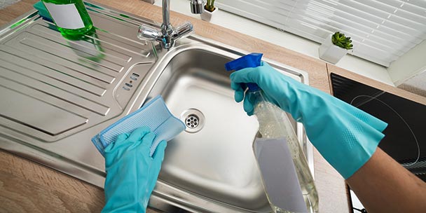 cleaning stainless steel sink |  Stay at Home Mum.com.au