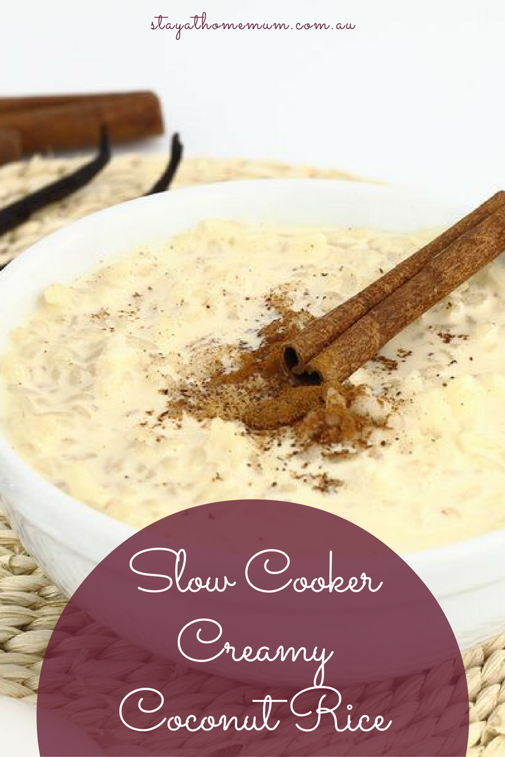 Slow Cooker Creamy Coconut Rice Pinnable