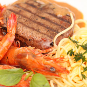 Super Easy Surf and Turf Pasta