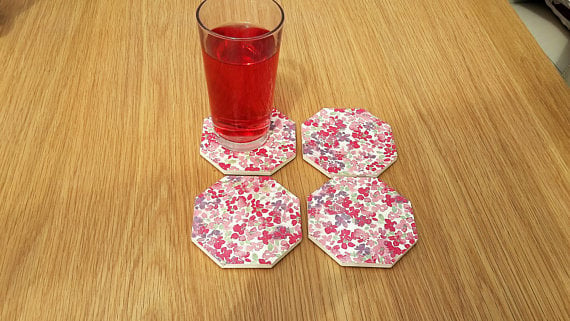 Pink Floral Coasters | Stay At Home Mum