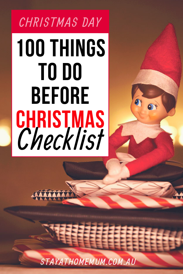 100 Things To Do Before Christmas Checklist |  Stay at Home Mum