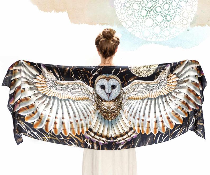 Silk Scarf with Bohemian Wings | Stay At Home Mum