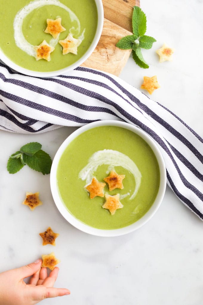 pea and mint soup star | Stay at Home Mum.com.au