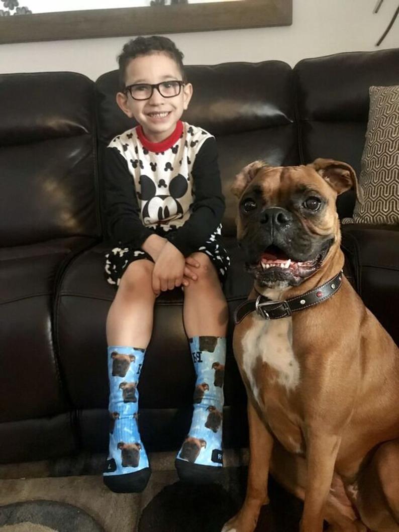 Customized Dog Socks with Your Dog's Face on Them | Stay At Home Mum