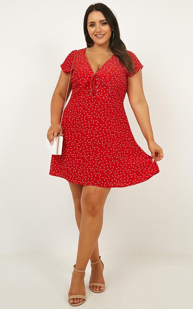 rosecret cure dress in red print | Stay at Home Mum.com.au
