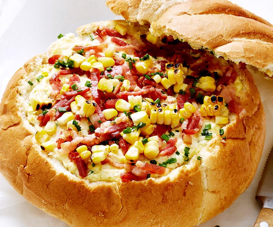 Creamed corn nd bacon cob loaf recipe | Stay at Home Mum.com.au