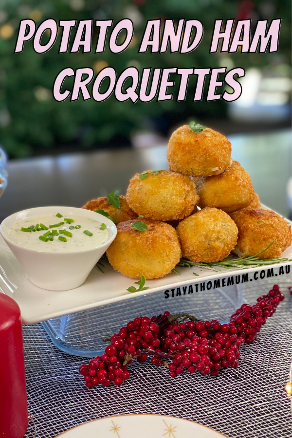 Delicious Potato and Ham Croquettes Pinnable