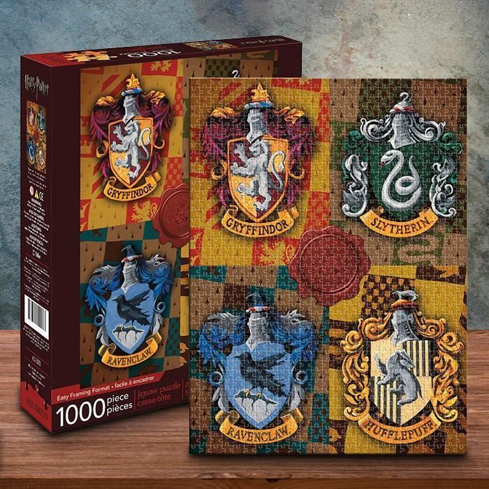 HARRY POTTER HOGWARTS HOUSES 1000PC JIGSAW PUZZLE | Stay At Home Mum
