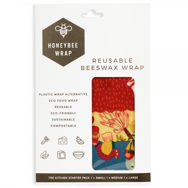Honeybee beeswax food wraps - set of 3 | Stay At Home Mum