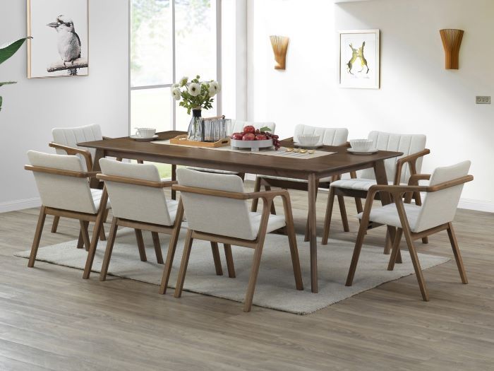 franki large hardwood rectangle dining table rustic walnut 3 | Stay at Home Mum.com.au
