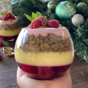 Christmas Trifle with Raspberry Flummery