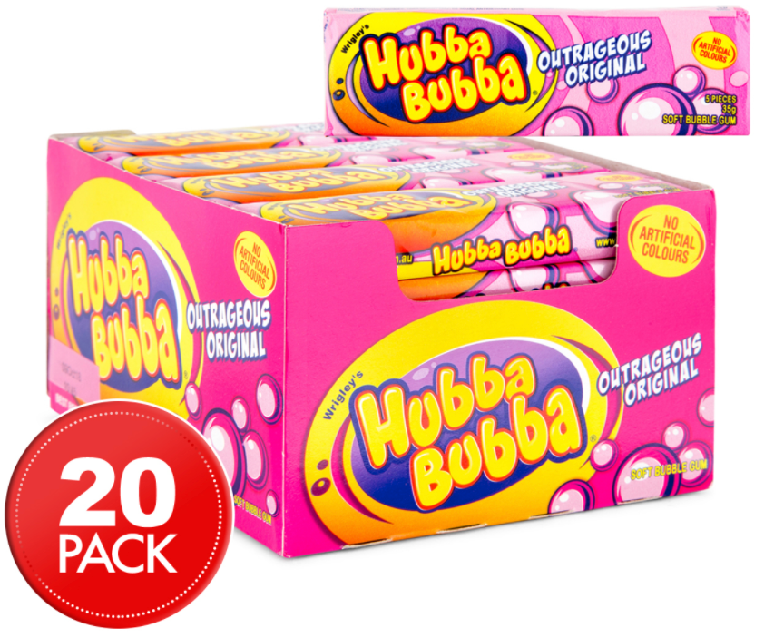 20 pack hubba bubba bubblegum | Stay at Home Mum