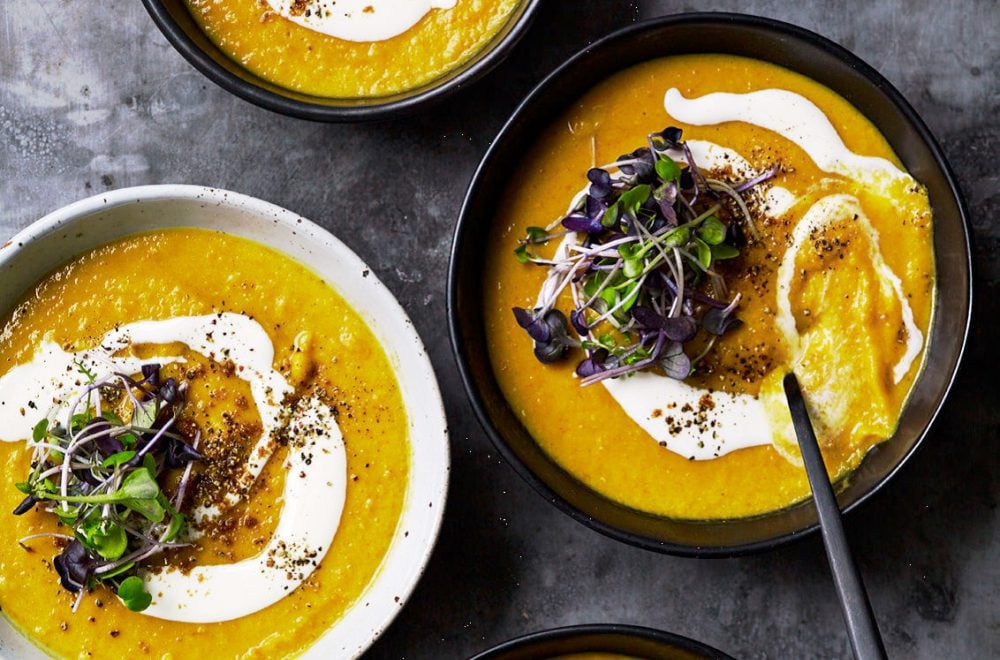 Nourishing Sweet Potato and Lentil Soup by Sally Obermeder and Maha Corbett