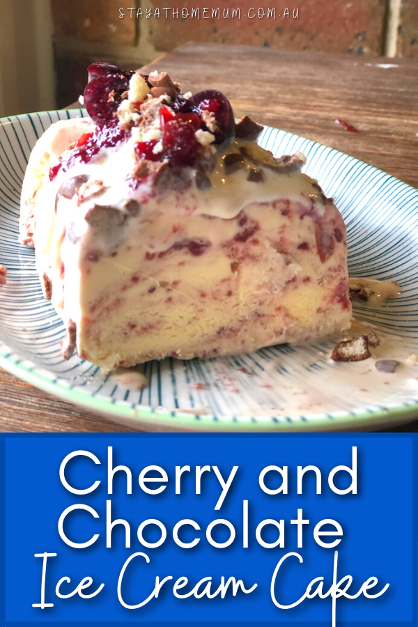 Cherry and Chocolate Ice Cream Cake | Stay At Home Mum