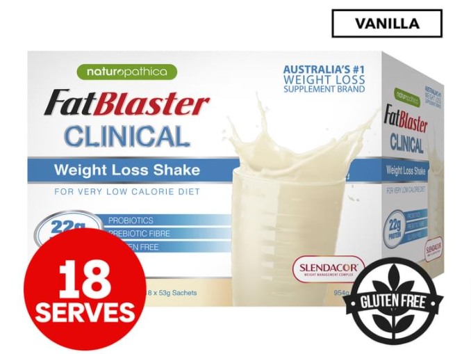 Fat-Blaster-Clinical-Weight-Loss-Shake-Vanilla-954g-18-Pack-Catch-com-au