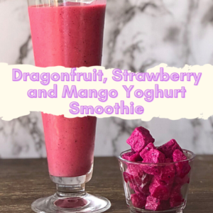 Dragonfruit, Strawberry and Mango Yoghurt Smoothie