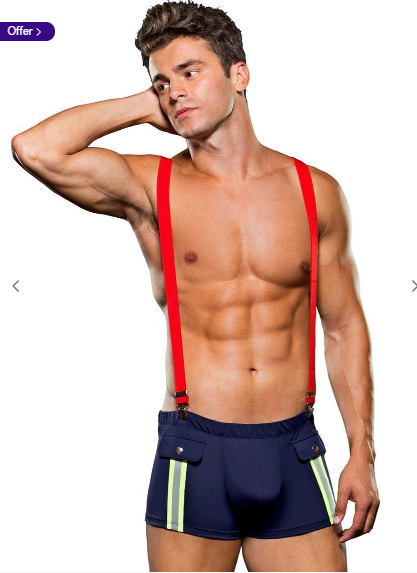 Envy Sexy Fireman Trunks and Braces Set | Stay at Home Mum 
