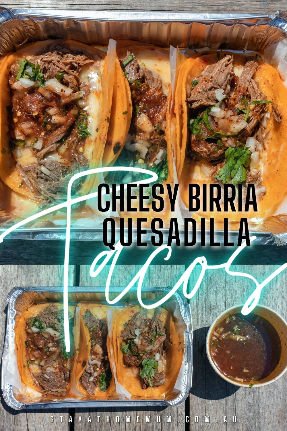 Cheesy Birria Quesadilla Tacos Pinnable