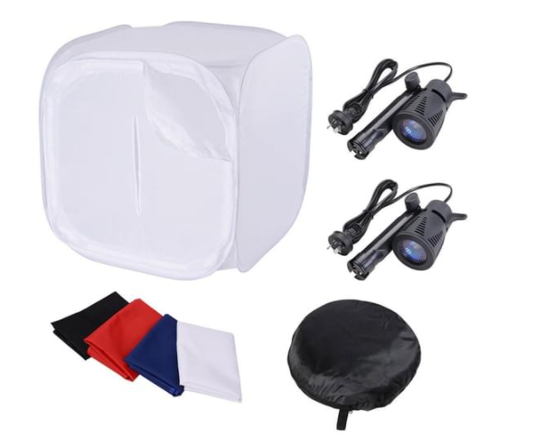 Yescom Photography Shooting Light Tent Kit Diffusion Soft Box 91cm Cube Tent w 4 Backdrops Carry Bag Portable Catch com au edited | Stay at Home Mum.com.au