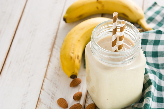 bigstock Banana Smoothie With Almond In 377249578 | Stay at Home Mum.com.au