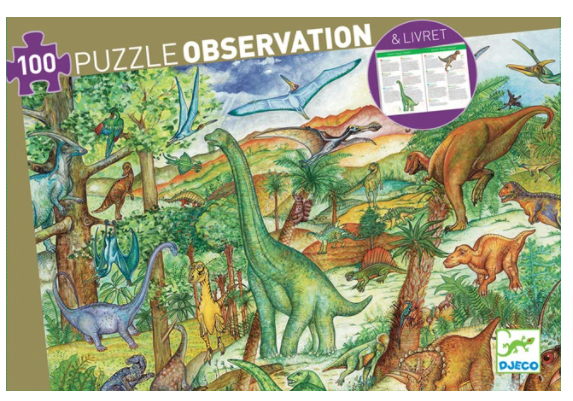 Djeco Dinosaurs Observation Puzzle 100pc Entropy Toys | Stay at Home Mum.com.au