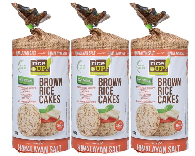 This image has an empty alt attribute; its file name is 3-x-Rice-Up-Popped-Organic-Whole-Grain-Brown-Rice-Cakes-Himalayan-Salt-120g-Catch-com-au.png