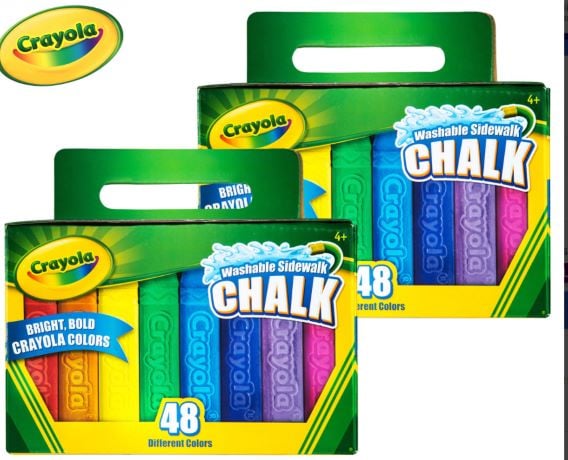 Crayola 48 Piece Washable Sidewalk Chalk Twin Pack Catch com au | Stay at Home Mum.com.au