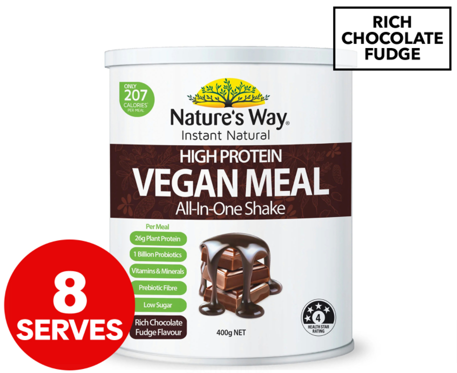 Nature s Way High Protein Vegan Meal All In One Shake Chocolate Fudge 400g Catch com au | Stay at Home Mum.com.au