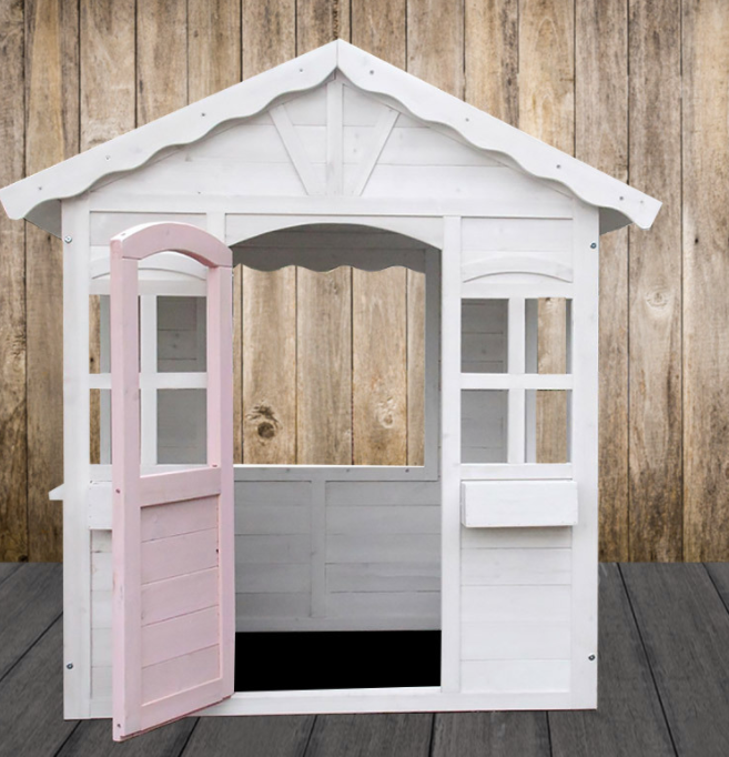 ROVO KIDS Cubby House Wooden Outdoor Playhouse Cottage Play Children Timber Catch com au | Stay at Home Mum.com.au