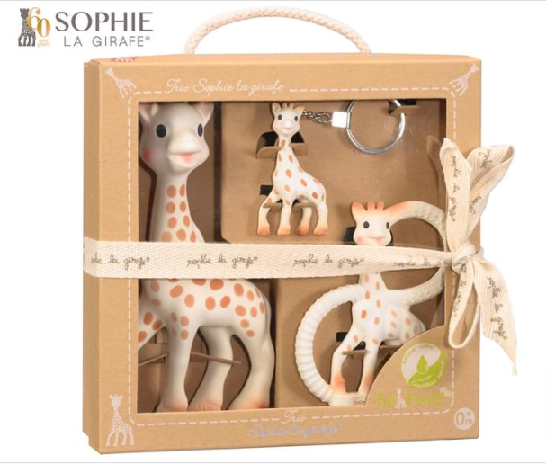 This image has an empty alt attribute; its file name is Sophie-The-Giraffe-Trio-Gift-Set-Catch-com-au.png