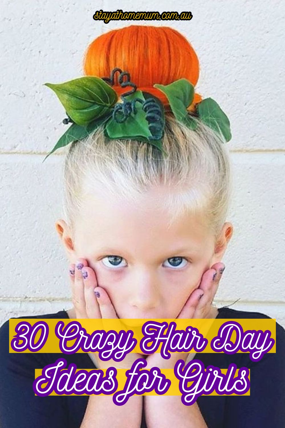 30 Crazy Hair Day Ideas for Girls Pinnable