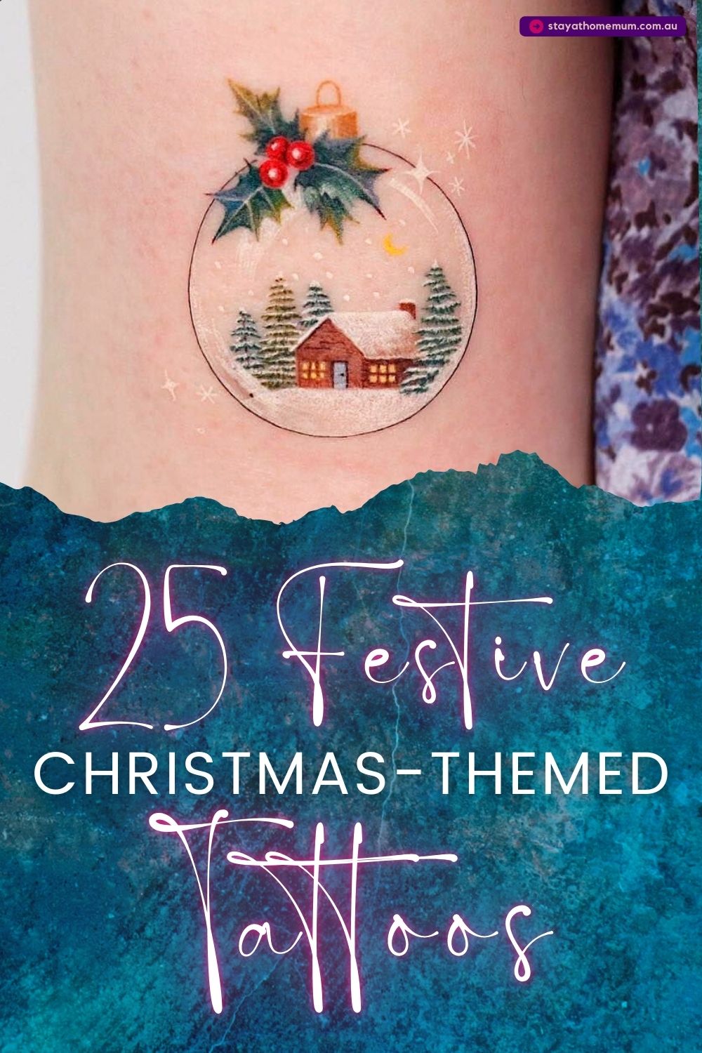 25 Festive Christmas-Themed Tattoos Pinnable