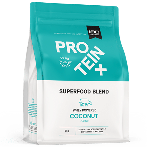 180 nutrition superfood protein 1kg whey coconut front 1 | Stay at Home Mum.com.au