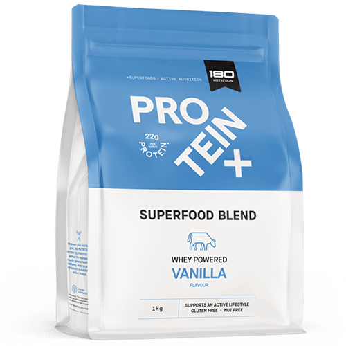 180 nutrition superfood protein 1kg whey vanilla front | Stay at Home Mum.com.au