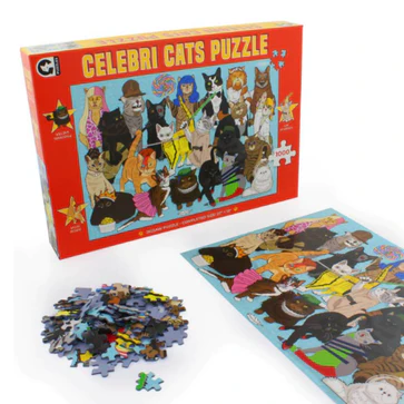 Yellow Octopus Celebri Cats 1000 Piece Puzzle | Stay at Home Mum.com.au