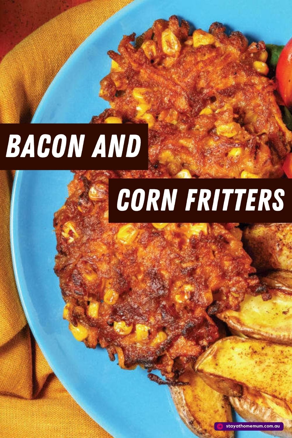 Savoury Bacon and Corn Fritters Pinnable