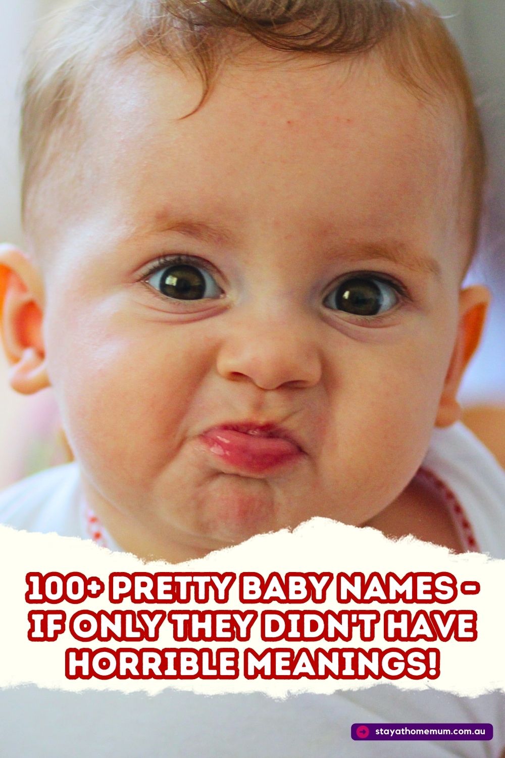 100+ Pretty Baby Names – If Only They Didn’t Have Horrible Meanings! Pinnable