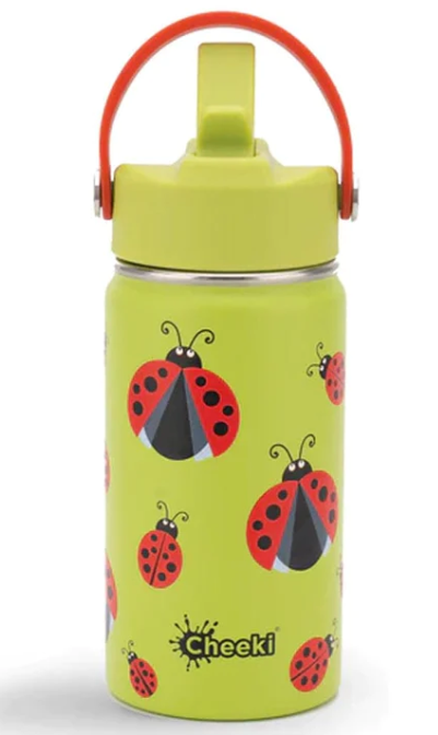 Cheeki Insulated Little Adventurer Kids Bottle 400ml Lady Bug | Stay at Home Mum.com.au