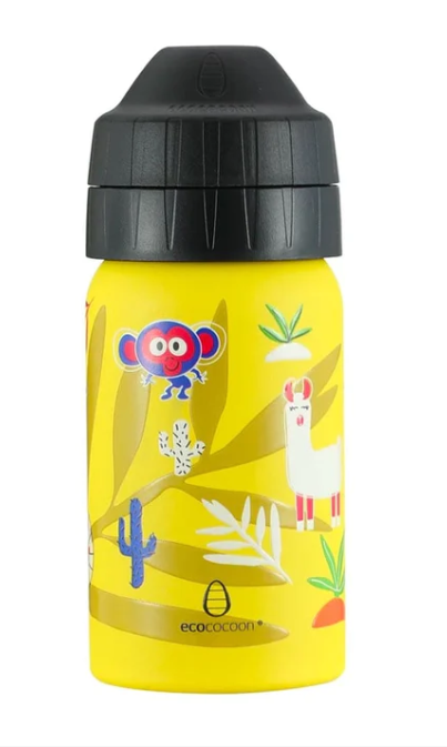 EcoCocoon Stainless Steel Water Bottle 350ml Jungle Party | Stay at Home Mum.com.au